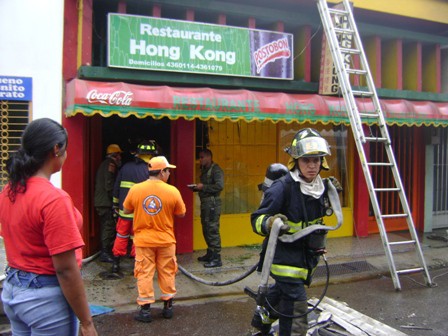 Incendio en restaurante Chino