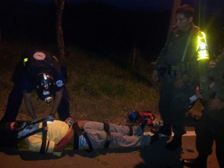 HERIDO CRITICO EN ACCIDENTE DE TRANSITO
